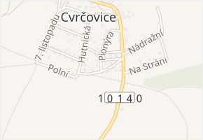 Havířská ulice III v obci Cvrčovice - mapa ulice