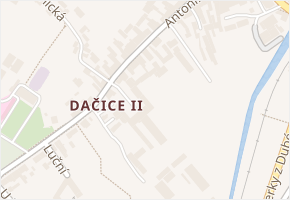 Antonínská v obci Dačice - mapa ulice