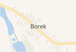 Borek v obci Dačice - mapa části obce