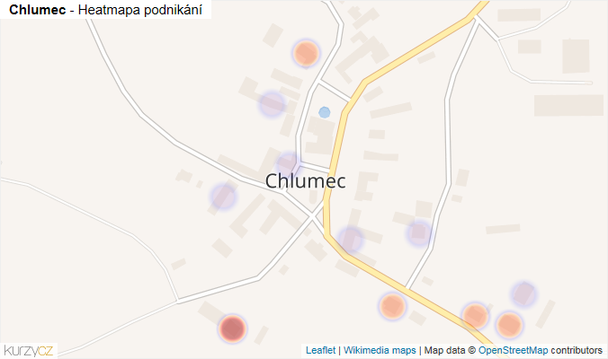 Mapa Chlumec - Firmy v části obce.
