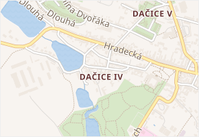 Dačice IV v obci Dačice - mapa části obce
