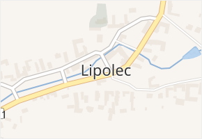 Lipolec v obci Dačice - mapa části obce