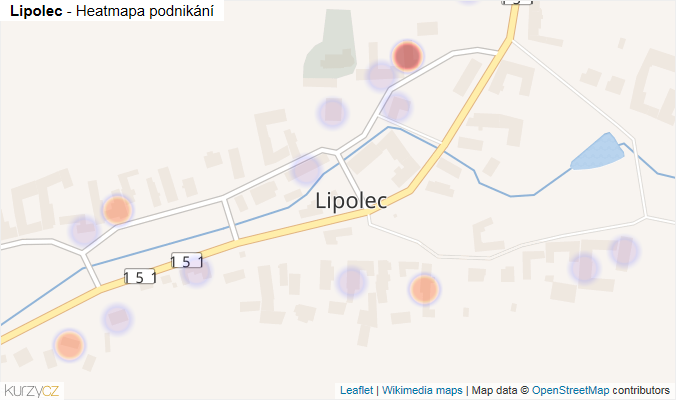 Mapa Lipolec - Firmy v části obce.