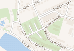 Máchova v obci Dačice - mapa ulice