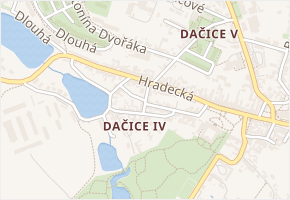 Na Jordánku v obci Dačice - mapa ulice