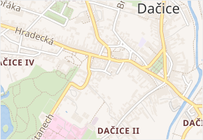 Na Příkopech v obci Dačice - mapa ulice