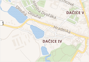 Na Sádkách v obci Dačice - mapa ulice