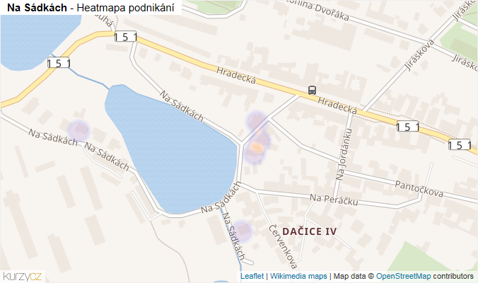 Mapa Na Sádkách - Firmy v ulici.