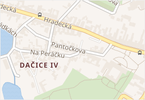 Pantočkova v obci Dačice - mapa ulice