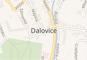 Dalovice v obci Dalovice - mapa části obce
