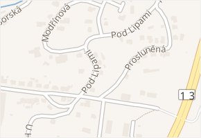 Pod Lipami v obci Dalovice - mapa ulice