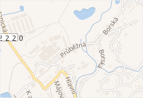 Průběžná v obci Dalovice - mapa ulice
