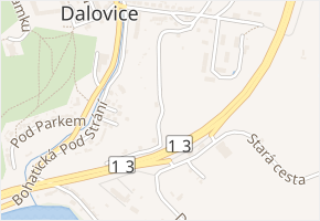 U Hřbitova v obci Dalovice - mapa ulice