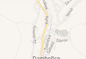 Hostěradská v obci Dambořice - mapa ulice