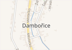 Rynk v obci Dambořice - mapa ulice