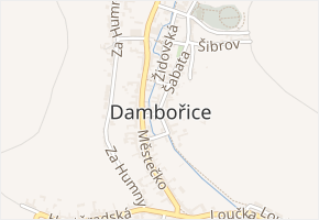 Suchý řádek v obci Dambořice - mapa ulice