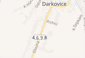 Dlouhá v obci Darkovice - mapa ulice