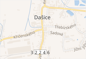 Husovo náměstí v obci Dašice - mapa ulice