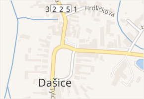 náměstí T. G. Masaryka v obci Dašice - mapa ulice