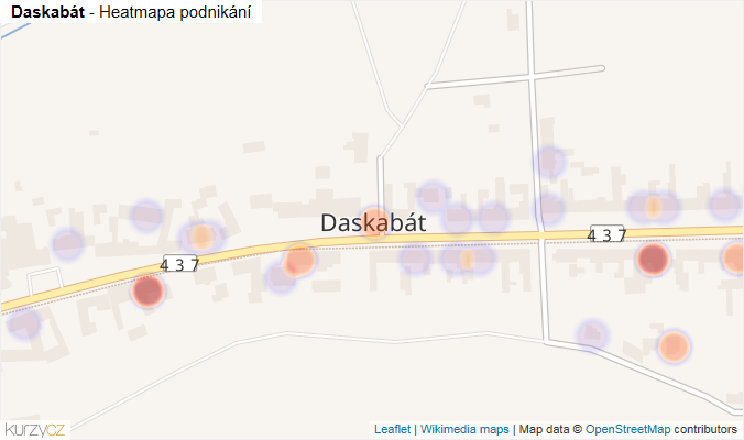 Mapa Daskabát - Firmy v části obce.
