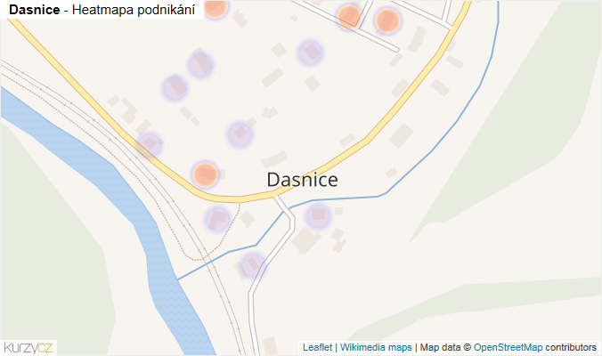 Mapa Dasnice - Firmy v části obce.