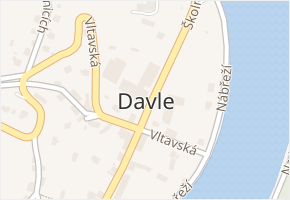 Davle v obci Davle - mapa části obce