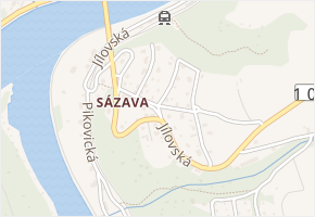 Sázavská v obci Davle - mapa ulice
