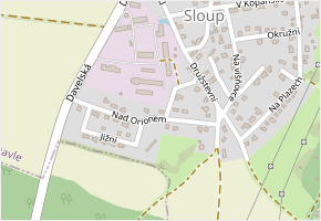 Severní v obci Davle - mapa ulice