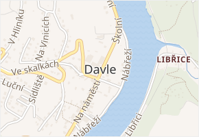 U přívozu v obci Davle - mapa ulice
