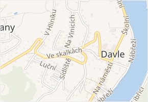 Ve skalkách v obci Davle - mapa ulice