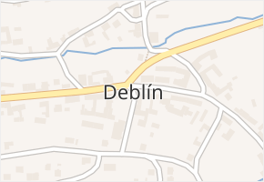Deblín v obci Deblín - mapa části obce