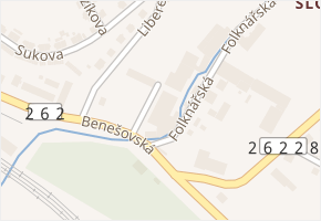 Benešovská v obci Děčín - mapa ulice