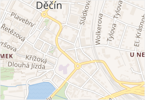 Boženy Němcové v obci Děčín - mapa ulice