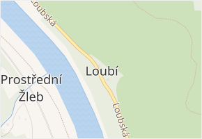 Děčín XIII-Loubí v obci Děčín - mapa části obce