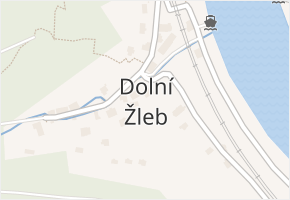 Děčín XIV-Dolní Žleb v obci Děčín - mapa části obce