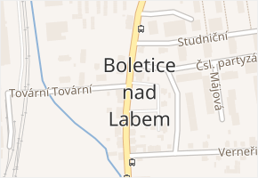 Děčín XXXII-Boletice nad Labem v obci Děčín - mapa části obce