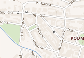 Divišova v obci Děčín - mapa ulice