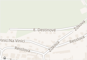 E. Destinové v obci Děčín - mapa ulice