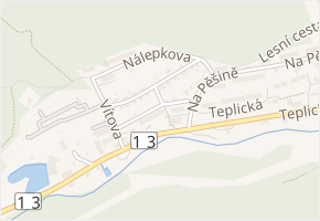 Gagarinova v obci Děčín - mapa ulice