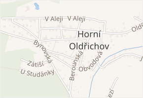 Harantova v obci Děčín - mapa ulice