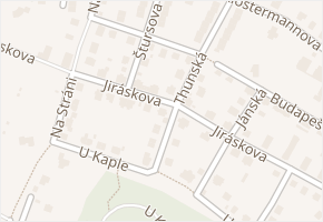 Jiráskova v obci Děčín - mapa ulice