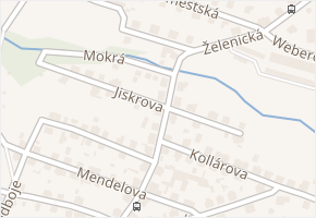 Jiskrova v obci Děčín - mapa ulice