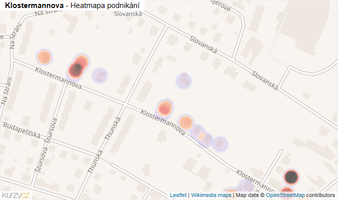 Mapa Klostermannova - Firmy v ulici.
