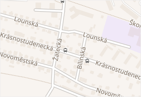 Krásnostudenecká v obci Děčín - mapa ulice