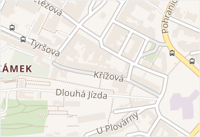 Křížová v obci Děčín - mapa ulice