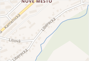 Liberecká v obci Děčín - mapa ulice