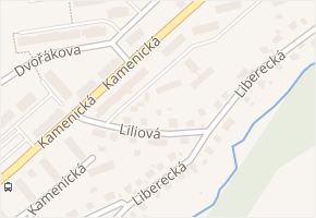 Liliová v obci Děčín - mapa ulice