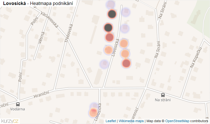 Mapa Lovosická - Firmy v ulici.