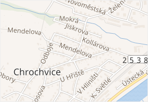 Mendelova v obci Děčín - mapa ulice