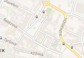 Myslbekova v obci Děčín - mapa ulice